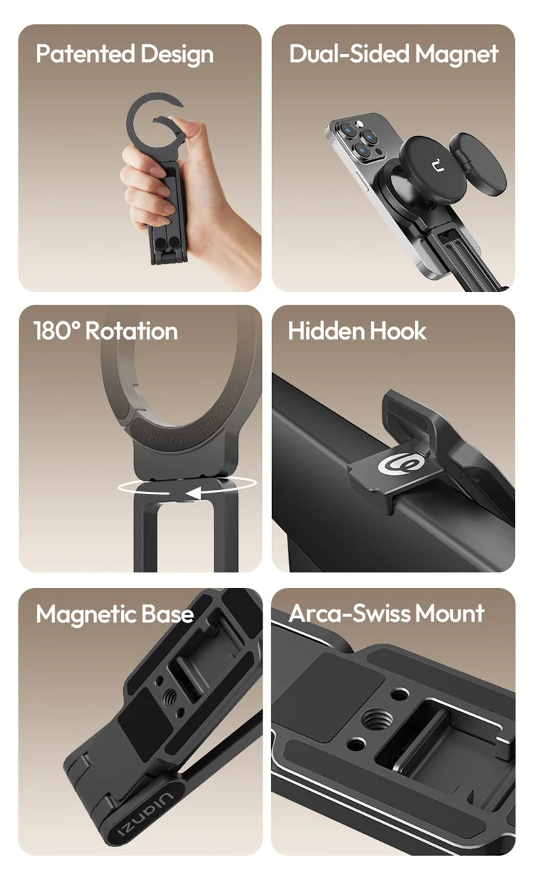 Magnetic Selfie Stick Tripod 5-in-1 for iPhone & Android Phones