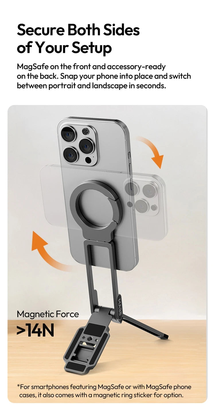 Magnetic Selfie Stick Tripod 5-in-1 for iPhone & Android Phones